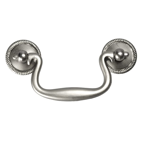 Hickory Hardware Rosette Backplate Pull 3 Inch Center to Center P8049-ST - main